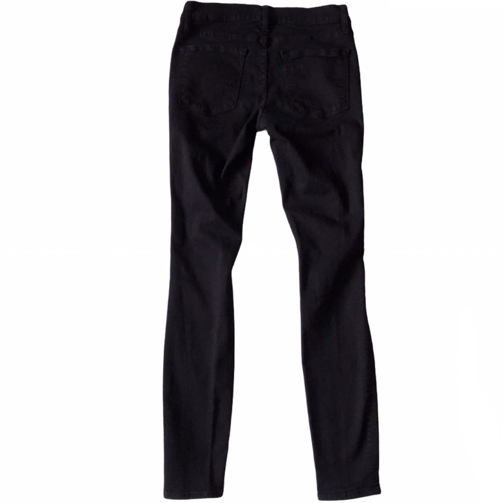 FRAME Black Denim Ripped 26 Le Skinny Film Noir - Picture 5 of 15